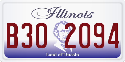 IL license plate B302094