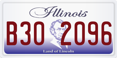 IL license plate B302096