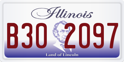 IL license plate B302097
