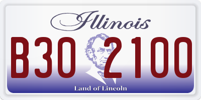 IL license plate B302100