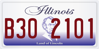 IL license plate B302101