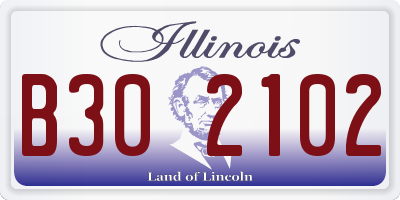 IL license plate B302102