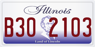 IL license plate B302103