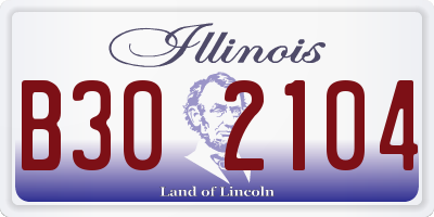 IL license plate B302104