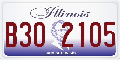 IL license plate B302105