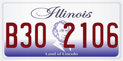 IL license plate B302106