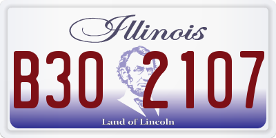 IL license plate B302107