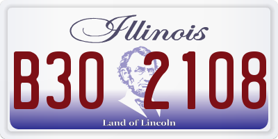 IL license plate B302108