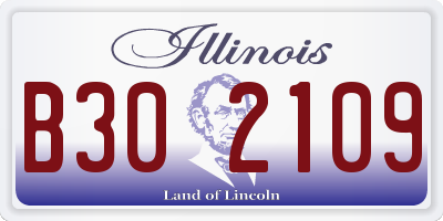 IL license plate B302109
