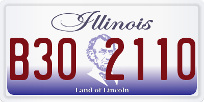 IL license plate B302110