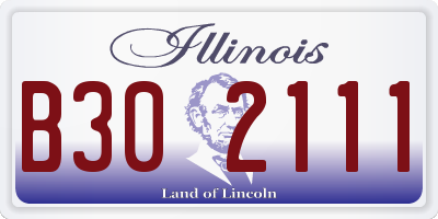 IL license plate B302111