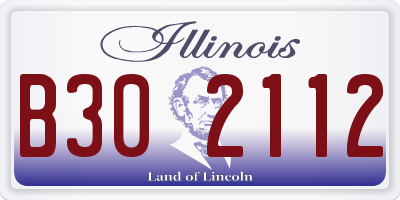 IL license plate B302112