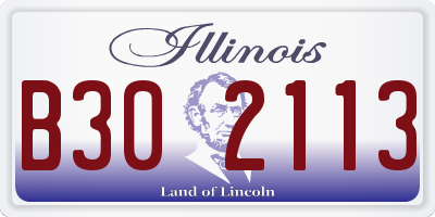 IL license plate B302113