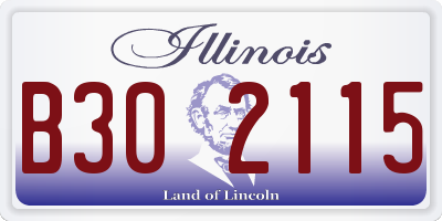 IL license plate B302115