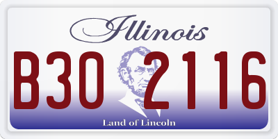 IL license plate B302116