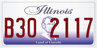IL license plate B302117