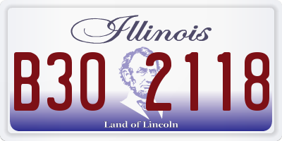 IL license plate B302118