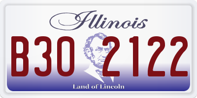 IL license plate B302122