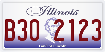 IL license plate B302123