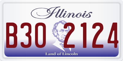 IL license plate B302124