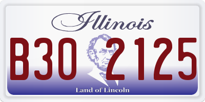 IL license plate B302125