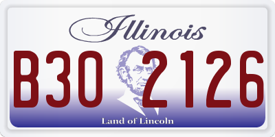 IL license plate B302126