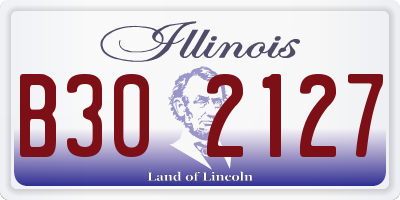 IL license plate B302127