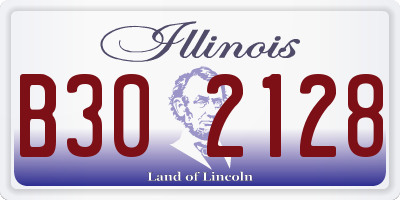 IL license plate B302128