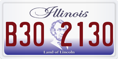 IL license plate B302130