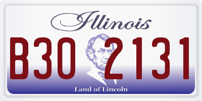 IL license plate B302131