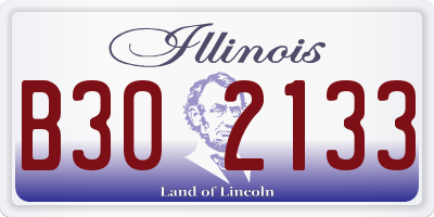 IL license plate B302133
