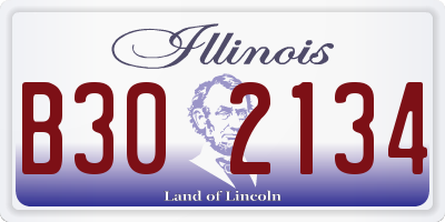 IL license plate B302134