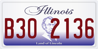 IL license plate B302136