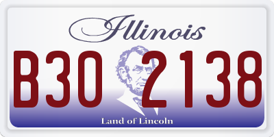 IL license plate B302138