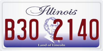 IL license plate B302140