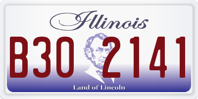 IL license plate B302141