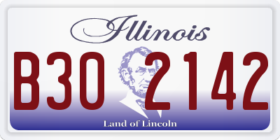 IL license plate B302142
