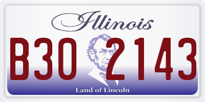 IL license plate B302143