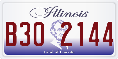 IL license plate B302144