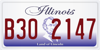 IL license plate B302147