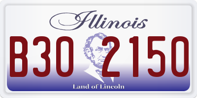 IL license plate B302150