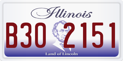 IL license plate B302151