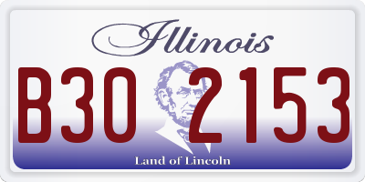 IL license plate B302153