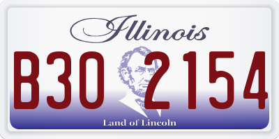 IL license plate B302154