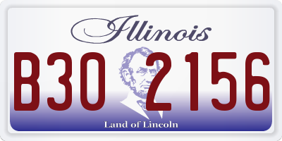 IL license plate B302156
