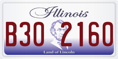 IL license plate B302160