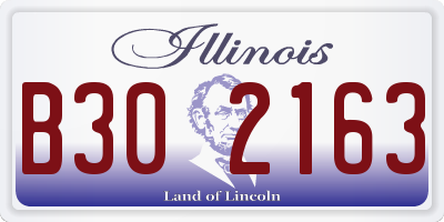 IL license plate B302163
