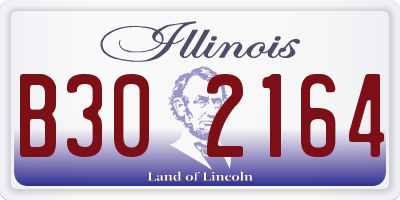 IL license plate B302164