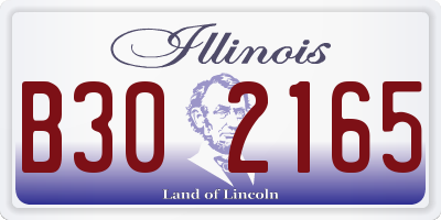 IL license plate B302165