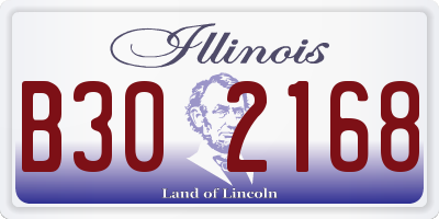IL license plate B302168